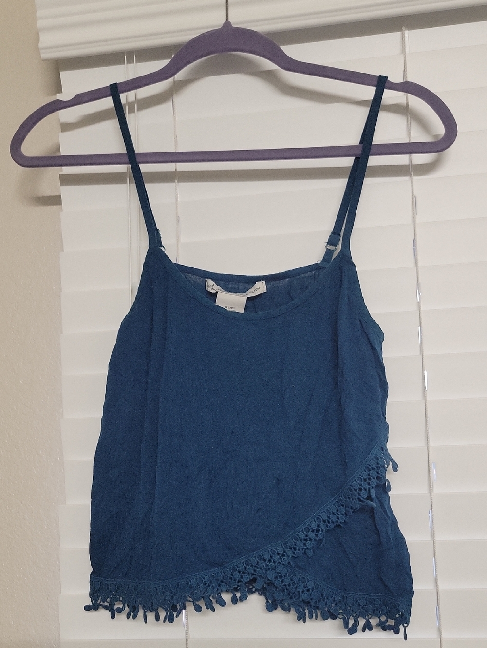 American Rag Teal-Blue Lace Trim Camisole